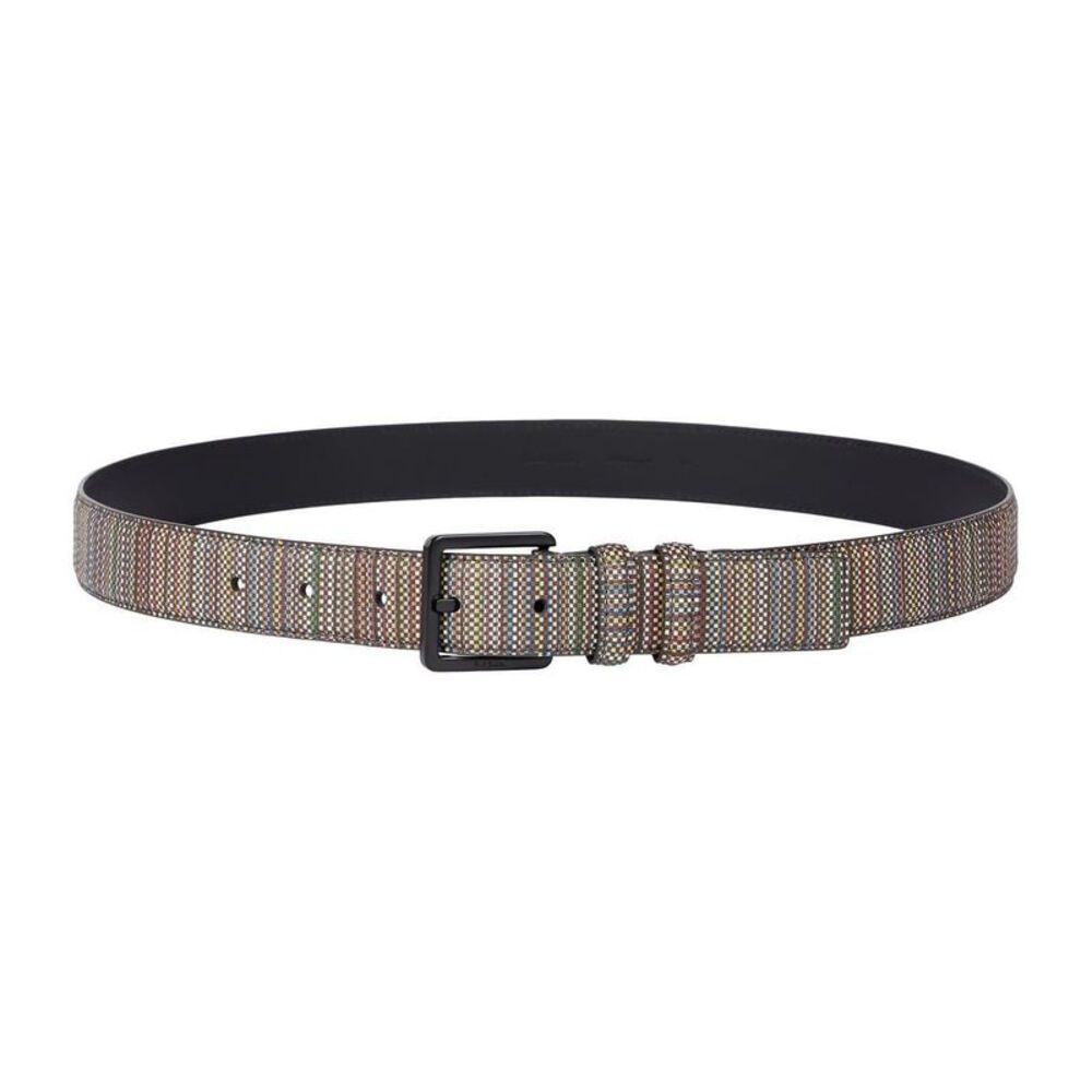 Paul Smith Mens Stripe Webbed Belt / Multicolored